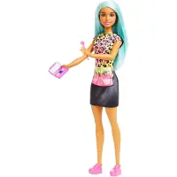 Barbie Poup e et accessoires, poup e maquilleuse professionnelle avec palette et pinceau, HKT66