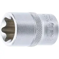 Bgs Douille profil E torx lock carr? 12.5 mm 1/2" taille E 22 mm