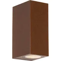 QAZQA Applique murale extérieure moderne en plastique brun rouille 2 lumières - Baleno