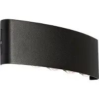 QAZQA Applique murale d'extérieur noire avec LED 10 lumières IP54 - Silly