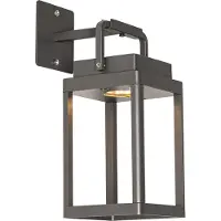 QAZQA Applique murale d'extérieur gris foncé avec LED rechargeable - Yara