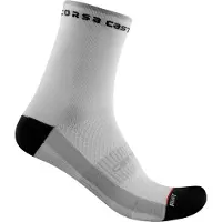 Castelli Chaussettes de Cyclisme Castelli Women Rosso Corsa W 11 Sock White Black-Pointure 36 - 39