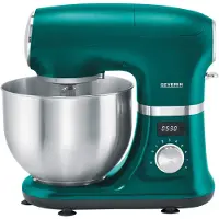 Severin Robot de cuisine KM 3896 KM 3896 en aluminium, vert brossé noir mat argent Food Processor Mixer Broyeur Robot de cuisine multifonctions Broyeur Cuisine électrique
