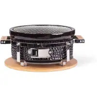 Yakiniku - Round Shichirin BBQ - Table Grill - Hibachi - Japanese BBQ Grill - Ceramic Japanese Yakitori Grill - Suitable For Binchotan Charcoal - 2 to 6 Persons - Grill diameter 29.8 cm