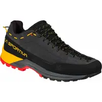 La Sportiva - Chaussures d'approche - TX Guide Leather Carbon/Yellow pour Homme en Cuir - Taille 44,5 - Gris