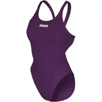 Arena Maillot de Bain Femme - Performance Solid Swim Tech Team - Plum/Blanc