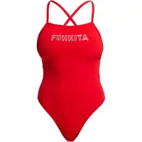 Funkita Tie Me Tight Swimsuit Rouge AUS 14 Femme