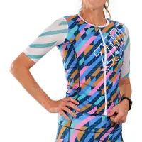 Zoot Ltd Aero Short Sleeve Tri Jersey Bleu S Femme