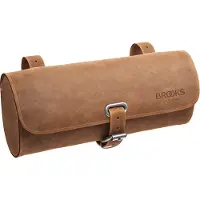 Brooks Challenge Leather Saddle Bag - dark tan