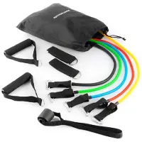 InnovaGoods Jeu de bandes extensibles réglables avec accessoires et guide d'exercices Rebainer (paquet de 5)