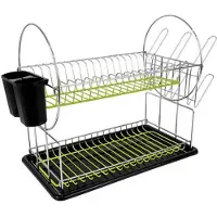 Confortime Égouttoir avec Plateau Égouttoir et Porte-couverts