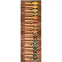 vidaXL Tapis de sol de cuisine lavable Cuillère 60x180 cm