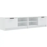 vidaXL Armoires TV 2 pcs. Blanc brillant 80x35x36,5cm Bois composite