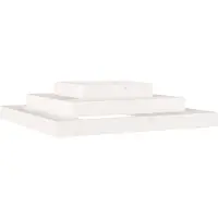 vidaXL Jardinière Blanc 110x110x27 cm Bois massif de pin