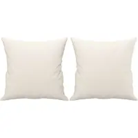 vidaXL Coussins décoratifs lot de 2 Crème 40x40 cm Similicuir