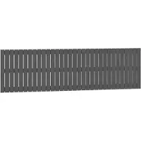 vidaXL Tête de lit murale Gris 204x3x60 cm Pin massif