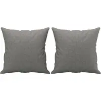 vidaXL Coussins décoratifs lot de 2 Gris foncé 40x40 cm Tissu