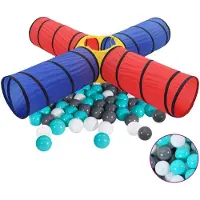 vidaXL Tunnel de jeu pour enfants avec 250 balles Multicolore