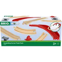 BRIO Rails courbes et surélevés World - 17 Parties - Bois 33995 - - UneTaille - Voie ferrée