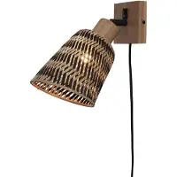 Good&Mojo - Applique Java - Bambou Naturel/Noir - Ø15cm
