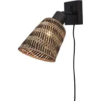 Good&Mojo - Applique Java - Bambou noir/naturel - Ø15cm