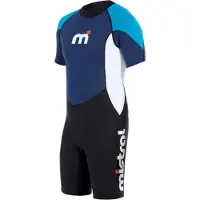 Mistral Zephyr 2 Mm Short Sleeve Back Zip Shorty Bleu S Homme