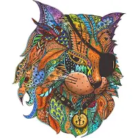 Eureka 2D RAINBOWOODEN PUZZLE - PIRATE CAT