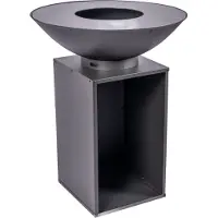 RedFire Cheminée de jardin et barbecue ONYX classique 60 cm et housse