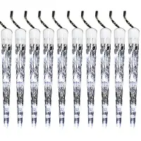 Monzana Guirlande lumineuse 10 Stalactites LED 2m blanc froid
