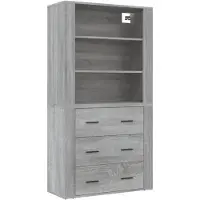vidaXL Highboard Gris Sonoma Matériau dérivé du bois