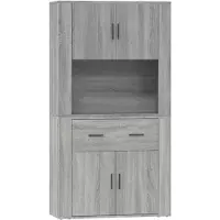 vidaXL Highboard Gris Sonoma Matériau dérivé du bois