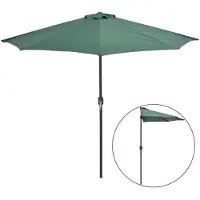 vidaXL Parasol de balcon en aluminium 270x144 cm Grün