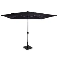 Vonroc Parasol Rosolina Anthracite/noir 280x280cm – Premium Haute qualité parasol | Incl. Pied de parasol