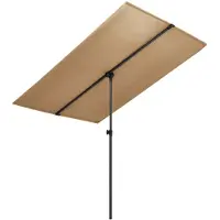 vidaXL Parasol avec mât en aluminium 180x110 cm Taupe