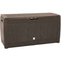 vidaXL Coffre de jardin Marron 119x48x60 cm Polypropylène