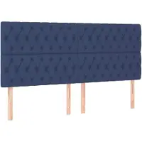 vidaXL Têtes de lit 4 pcs. Bleu 90x7x78/88 cm Tissu