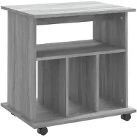 vidaXL Armoire roulante Sonoma gris 60x45x60 cm Bois d'ingénierie