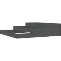 vidaXL Jardinière Gris 107x107x27 cm Bois massif de pin