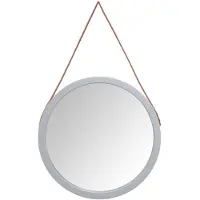 vidaXL Miroir mural avec sangle Argenté Ø 55 cm