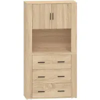 vidaXL Highboard chêne Sonoma Matériau dérivé du bois