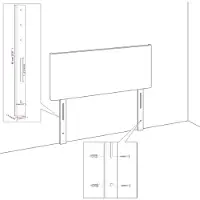 vidaXL Cadre de lit avec tête de lit brun foncé 200x200 cm Tissu