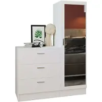 Homitis Locelso Cabinet polyvalent | mélaminé | 3 tiroirs | blanc