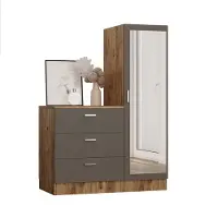Homitis Locelso Cabinet polyvalent | Mélamine 18mm | 3 tiroirs | Pin Atlantique Anthracite
