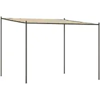 vidaXL Pavillon Beige 3x3 m 180 g/m² tissu et acier