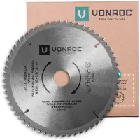Vonroc Lame de scie - Ø216MM - 60 dents - pour bois - convient aux scies circulaires et scies à table