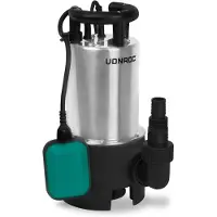 Vonroc Pompe submersible 1100W – 20000 l/h – Acier inoxydable | Eaux usées et claires