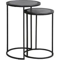 Light & Living Table d'appoint plomb bord antique S2 Talca Ø 40 x 60cm