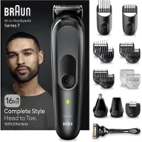 Braun Tondeuse multi-usages 16en1 rechargeable étanche - - MGK7470 - multigroomer series 7