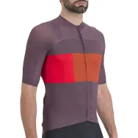 Sportful Snap Short Sleeve Jersey Orange,Violet L Homme