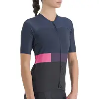 Sportful Snap Short Sleeve Jersey Bleu,Gris M Femme